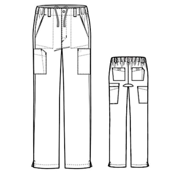 WonderWink Zip Fly Cargo Scrub Pants NWT - Picture 10 of 12